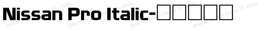 Nissan Pro Italic字体转换